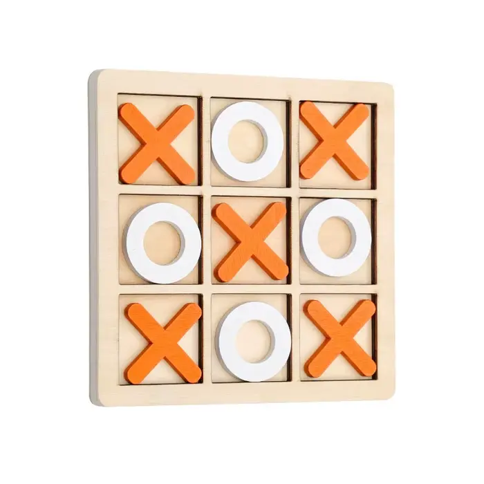 Puzzle d'échecs Montessori XO, formes géométriques 3D, jeux de société pour enfants, jouets éducatif