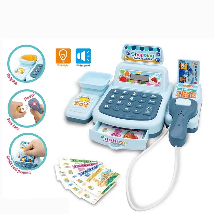 Jouet Simulation Caisse Supermarché Effets Lumineux Sonores Jeu Educatif Enfant Occasions Spéciales Familiales