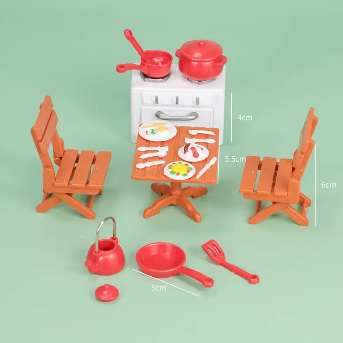 Jouets familiaux forestier, articles miniatures, ensemble de meubles pour maison de poupée, jouets p