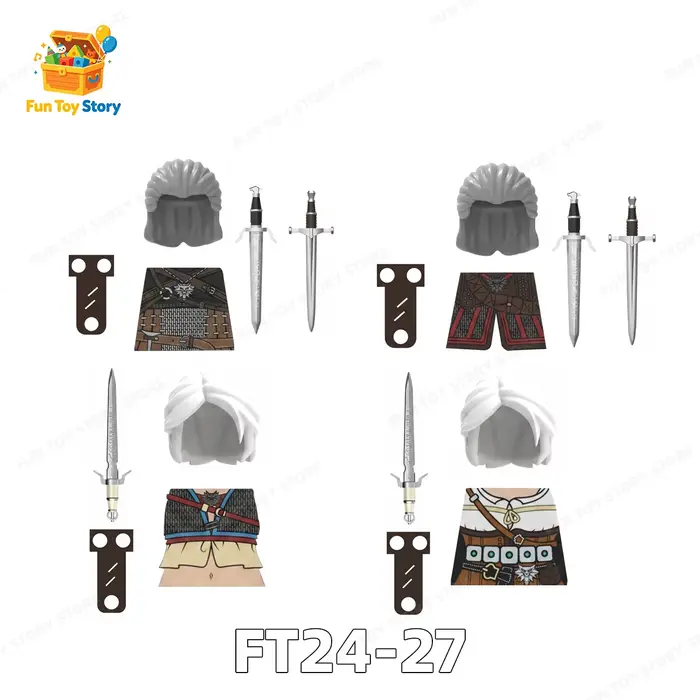 Monster Hunter Renzai Wizard Geralt Shiri Jouet de construction et de puzzle pour enfants FT24-27 Collection pour les passionnés de jeux