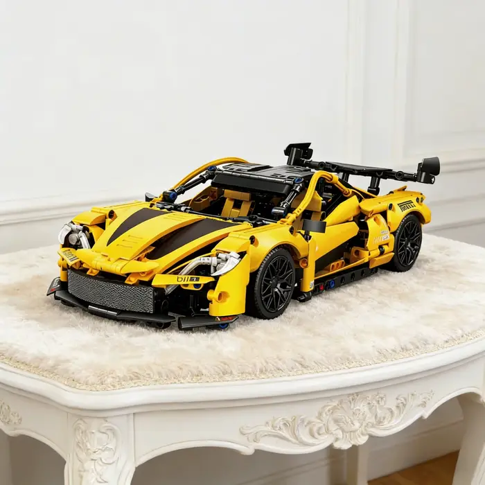 Ensemble de blocs de construction de voiture de sport 1:14, 1000 pièces et plus, convient aux 14 ans
