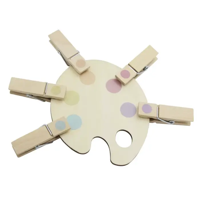 Mini jouets sensoriels visuels Montessori, Clip en bois, Puzzle de correspondance des couleurs, form