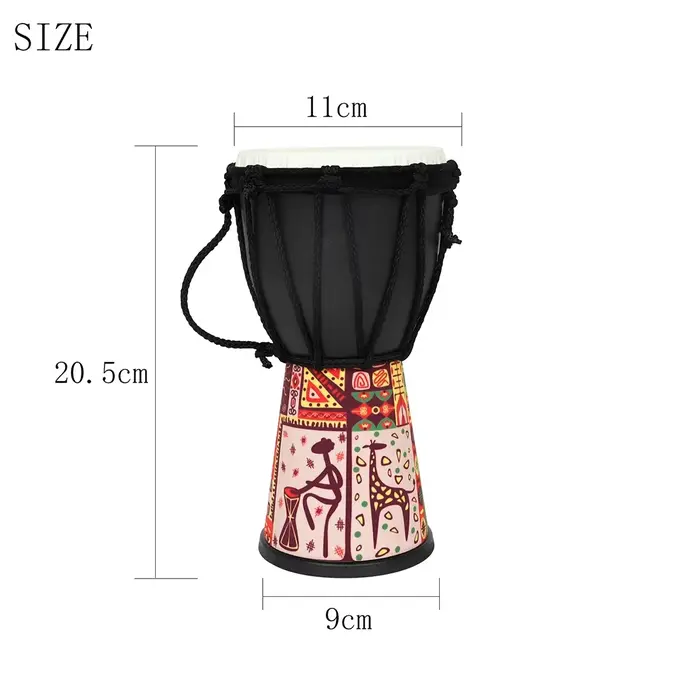 Tambour Percussion Africain SLADE 4 Pouces Instrument Musique Traditionnelle Enfant Adulte Performances Occasion Spéciale