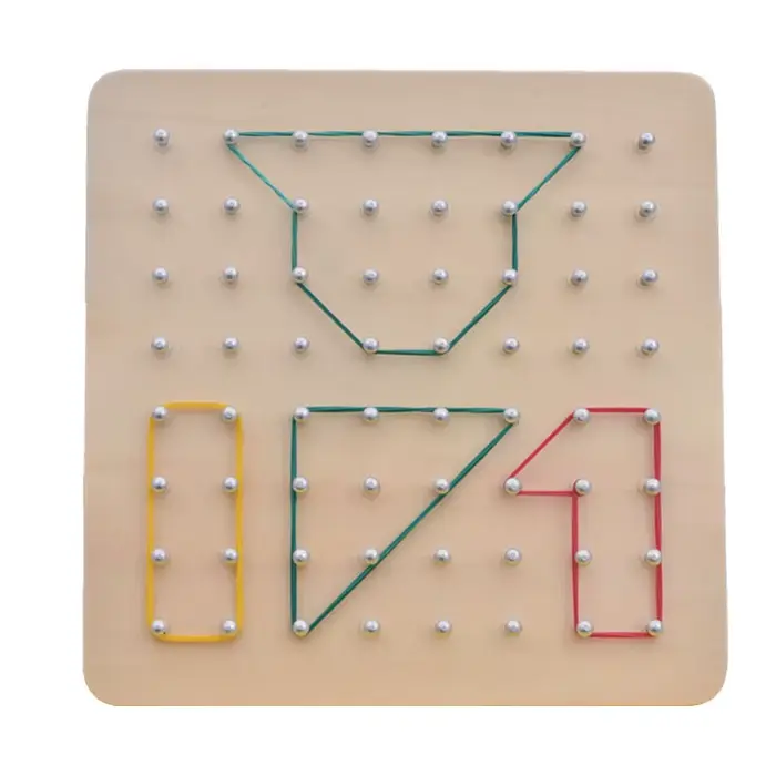 Montessori bébé jouet créatif graphique cravate en caoutchouc planches à ongles avec cartes éducatio