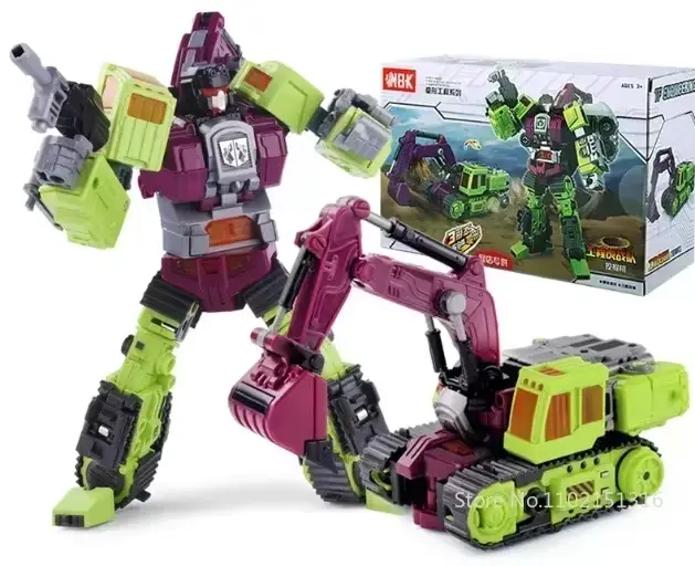 NBK-Dévastateur de Transformation G1 6 en 1 42cm, Combineurs de Jouets, Voiture Robot, Figurines d'A