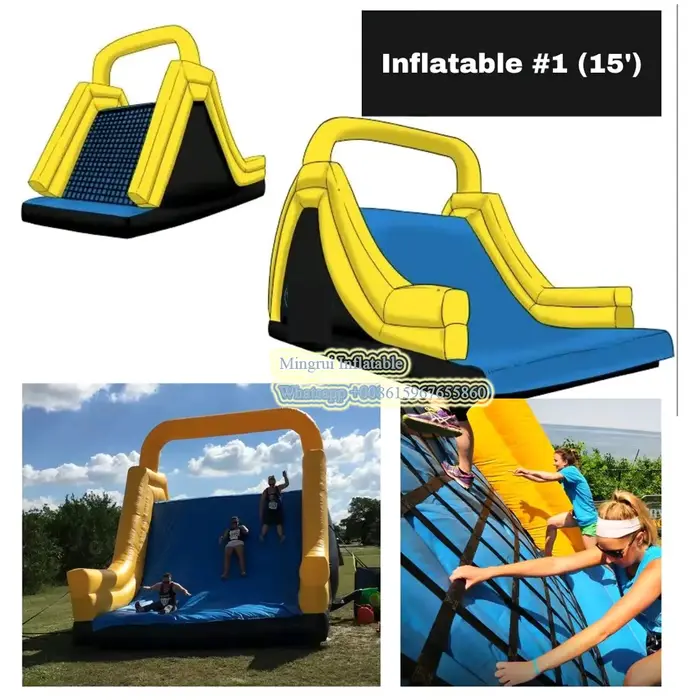 8x8 m 27x27ft Commercial location commerciale gonflable pour enfants toboggan trampoline château parcours d'obstacles à vendre