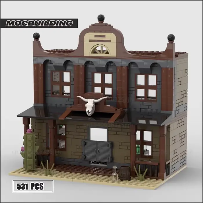 Blocs de construction Moc, Architecture modulaire West Saloon, technologie d'assemblage, briques, jo