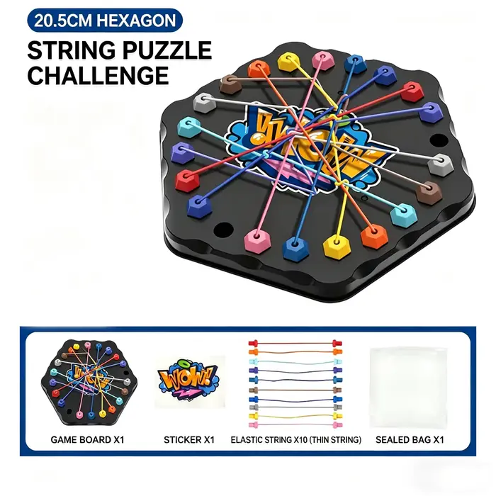 Jeu de puzzle de cordes torsadées, jeu de désentrelacement de nœuds, défi de nœuds de cordes, jouets
