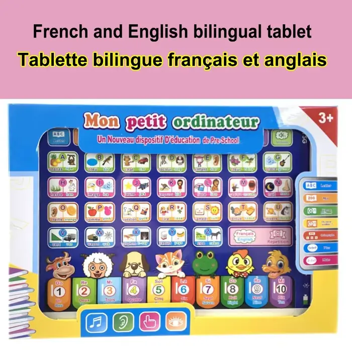 Nouveaux jouets d'apprentissage français et anglais pour les tout-petits, tablette d'apprentissage i