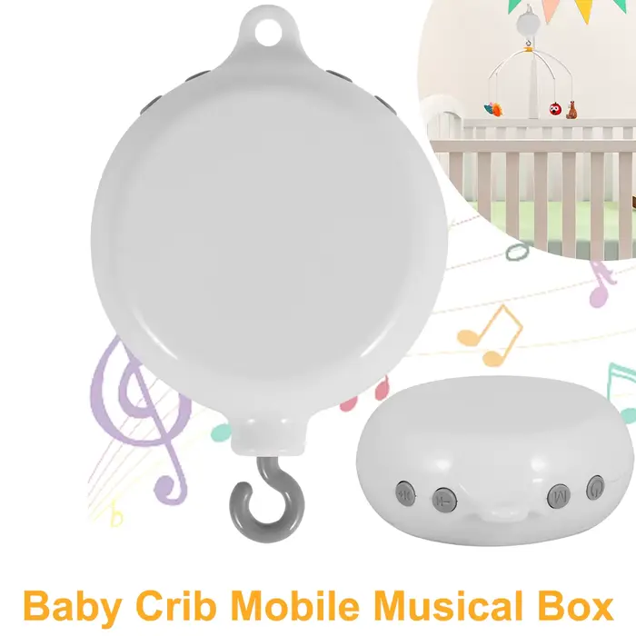 Boîte à musique rotative ABS pour bébé hochet suspendu cloche de lit 3 modes jouets musicaux apaisants cadeau nouveau-né développement global tranquillité nuit chambre enfant