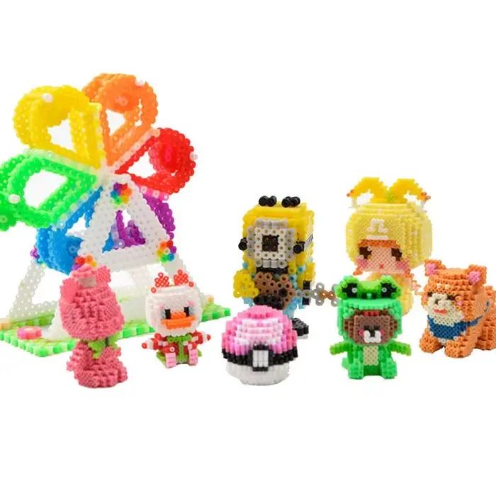 Perles Hama pour enfants, 2.6mm/5000 pièces/sac, bricolage, perles en fer, fusible, cadeau fait à la