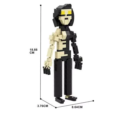 Briques de construction de figurines d'action pliées pour enfants, jeux d'horreur, modèle de bricola
