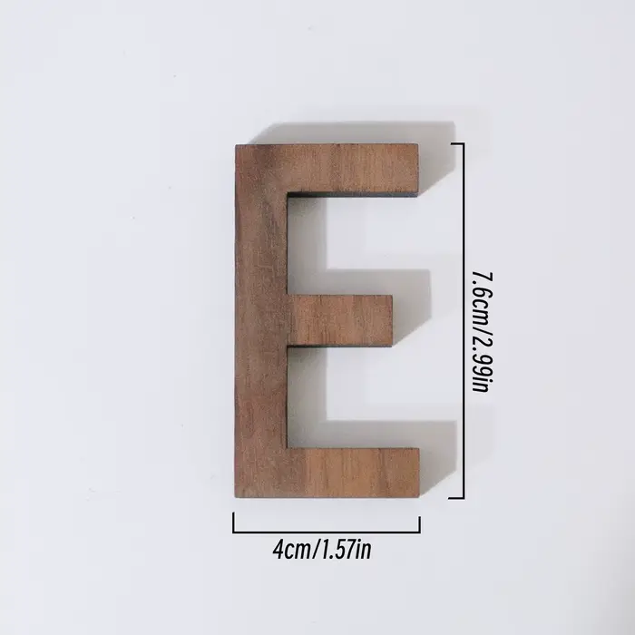 Jeu de noyer noir Style Pixel lettres en bois anglais chiffres mur bricolage combinaison gratuite dé