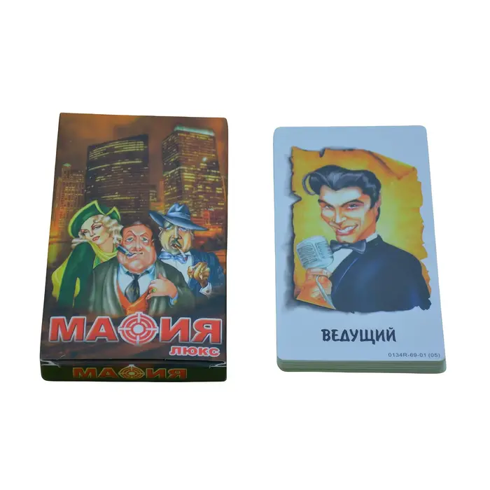 Mafia dans un petit format | Jeu de cartes russe | Jeu de société interactif | Taille main et facile à transporter |