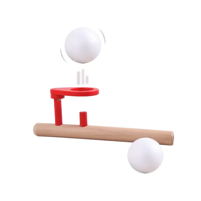 Jouets de soufflage d'équilibre en bois, tuyaux de soufflage, balles de sifflets, jouets flottants, 