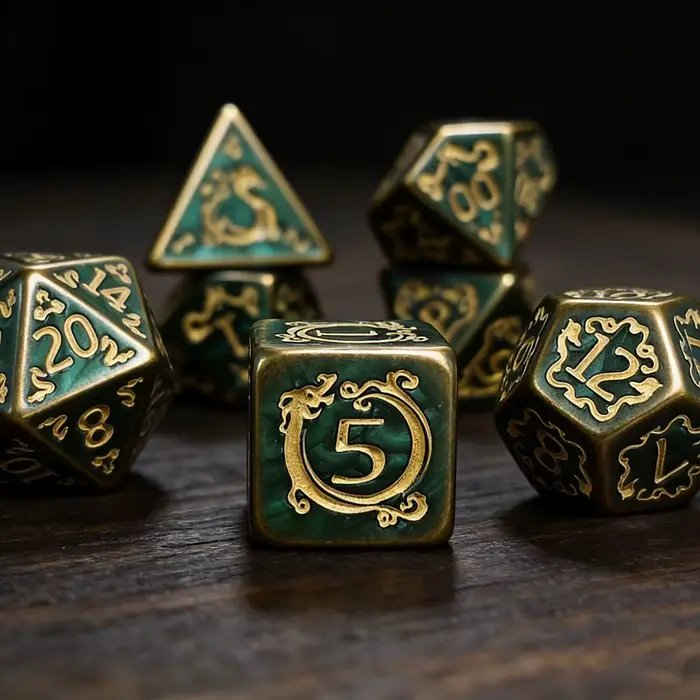 DND dés 7 pièces/ensemble Dragon motif dés polyédriques jeu de rôle D & D TRPG jeu de société dés comme cadeau accessoires de divertissement