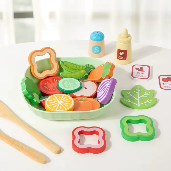 Jouet de cuisine en bois pour jeu d'imitation