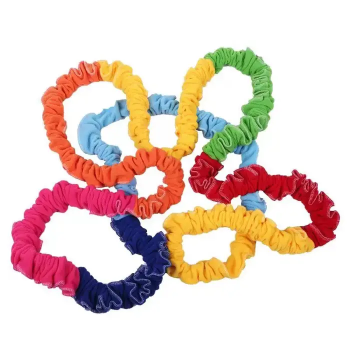 Jeux de groupe en plein air bandes élastiques multicolores pour adultes et enfants activités de team building coordination et déplacement sensoriel