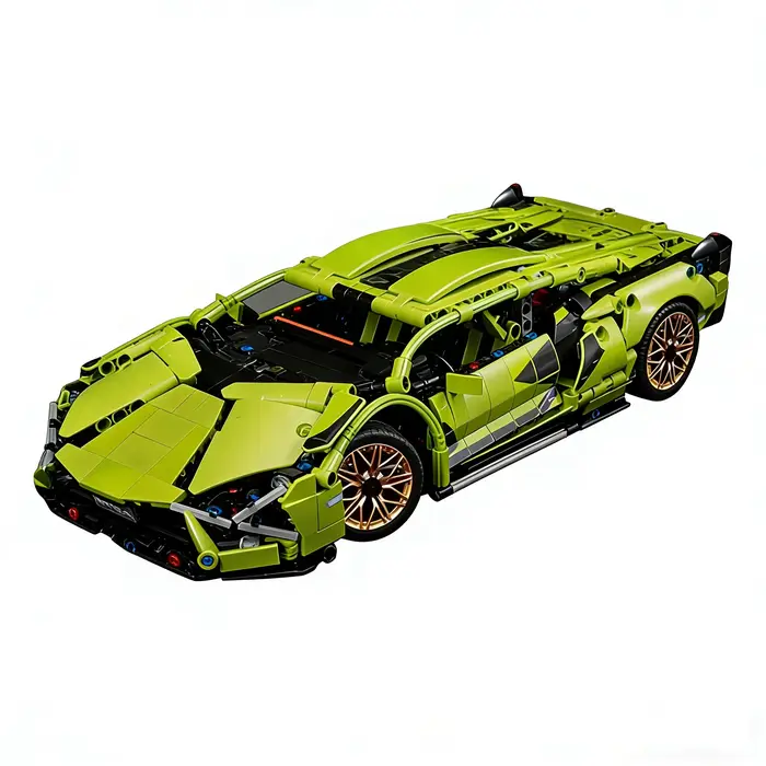 MJ BLOCK Blocs de construction techniques, modèle de voiture de course statique ou version de voitur