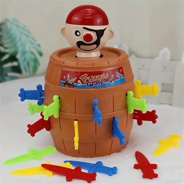 Jeu de baril de Pirate seau interactif Pop-Up avec épées puzzle familial jeu d'action pour anniversaire saint valentin nouveau an journée des enfants poisson d'avril
