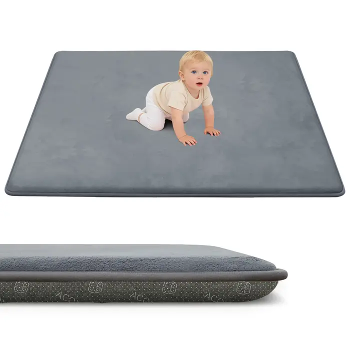 Tapis de jeu pour bébé de 2 cm d'épaisseur pour le temps sur le ventre, tapis en mousse à mémoire de