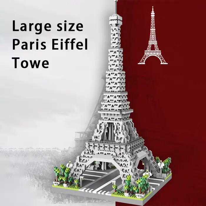 Puzzle Tour Eiffel de Paris Blocs de Construction Micro Particules Jouet Haute Difficulté Occasions Spéciales Enfant Garçon Fille