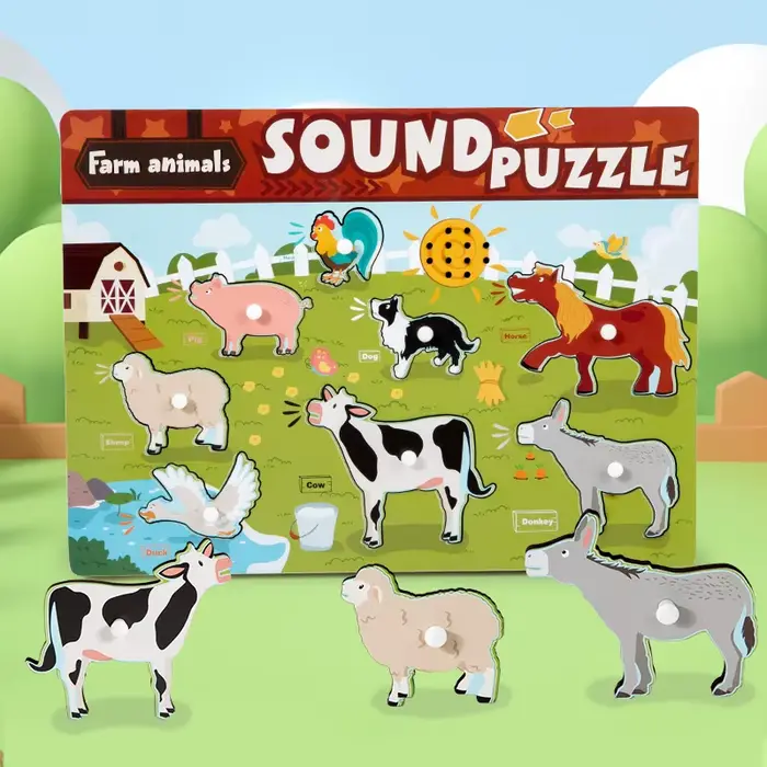 Puzzles sonores d'animaux pour enfants