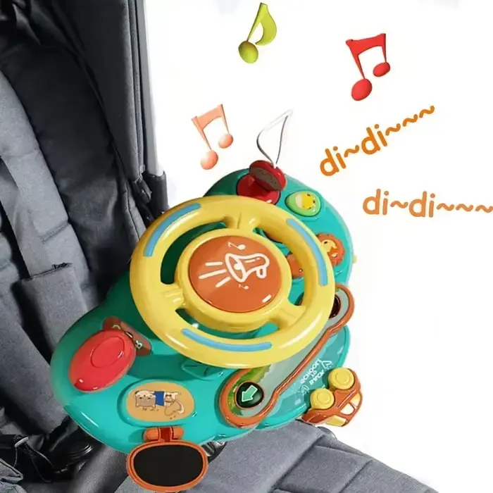 Jouet électrique de conduite avec volant et poussette pour tout-petit éducatif et amusant occasions spéciales enfants 0-36 mois