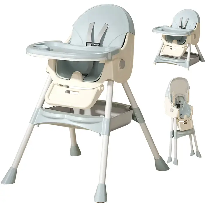 Chaise haute pliable pour bébé, chaise pour enfants, chaise haute Convertible pour salle à manger et