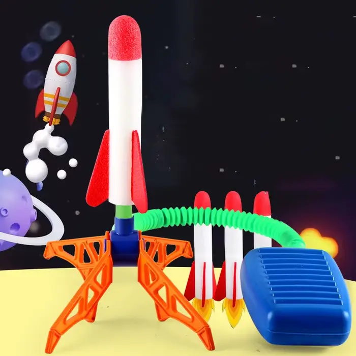 Lanceur de fusée pour enfants, pompe à pas, puissance pressée à Air, jeux familiaux en plein Air, ca