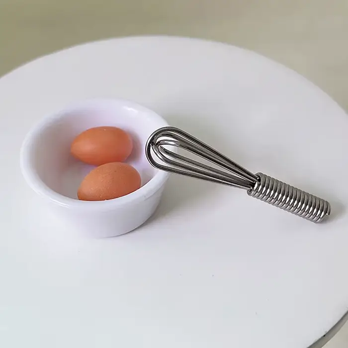 1/4/17 pièces oeuf avec plateau maison de poupée cuisine jouet poupée accessoires cadeau maison de j