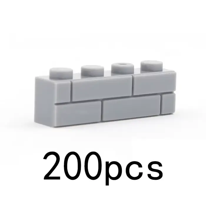 Blocs de construction à monter soi-même, 200 pièces, figurines murales épaisses, briques 1x4 points,