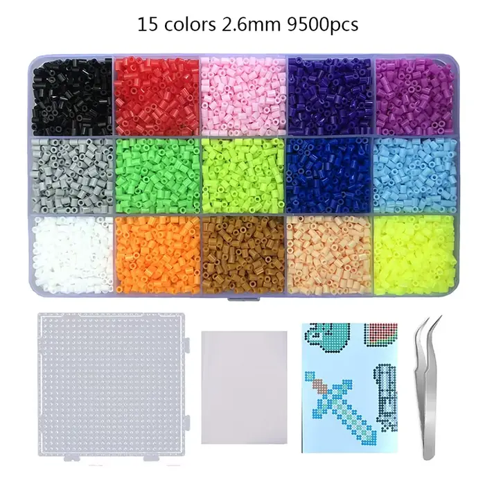Perles de fusion ZLLBTMO 15 couleurs 3D Puzzle Kit pour enfants et adultes jeux bricolage art de la main occasion spéciale