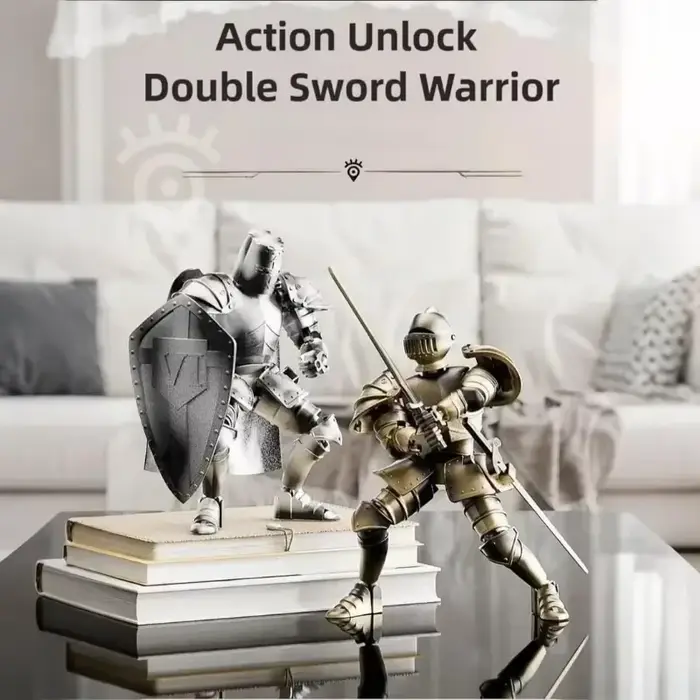 Figurine d'action Knight Armor – Robot mobile multi-articulé à monter soi-même avec armure médiévale