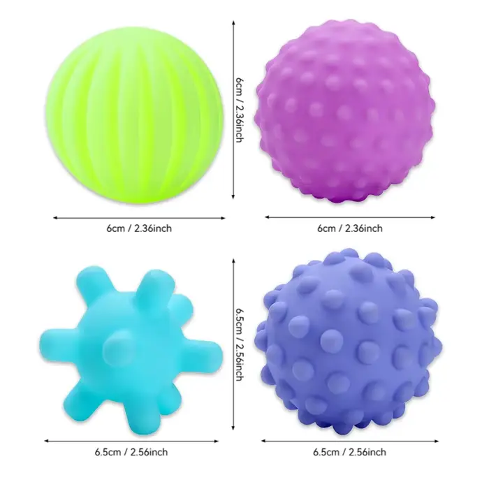 Ensemble de 6 boules sensorielles pour nourrissons