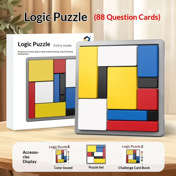 Puzzle logique, formation à la pensée logique, jeux de blocs de construction, blocs de puzzle, dével