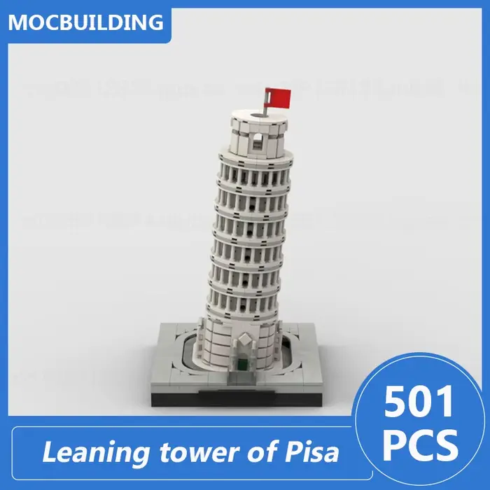 Tour penchée de Pisa modèle Moc blocs de construction bricolage assembler des briques Architecture affichage éducatif jouets de noël cadeaux 501PCSPCS