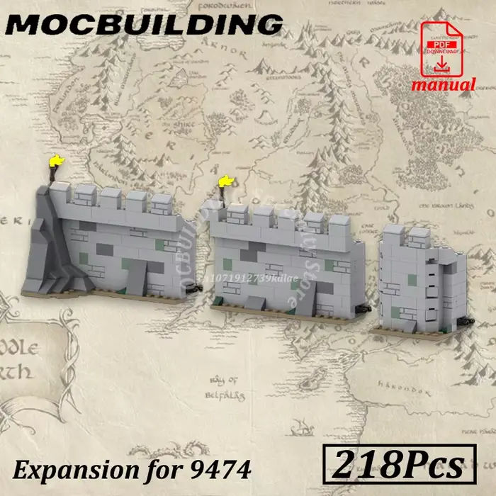 Blocs de Construction MOC, scène de film, briques, anneaux de Construction de la terre du milieu, jo