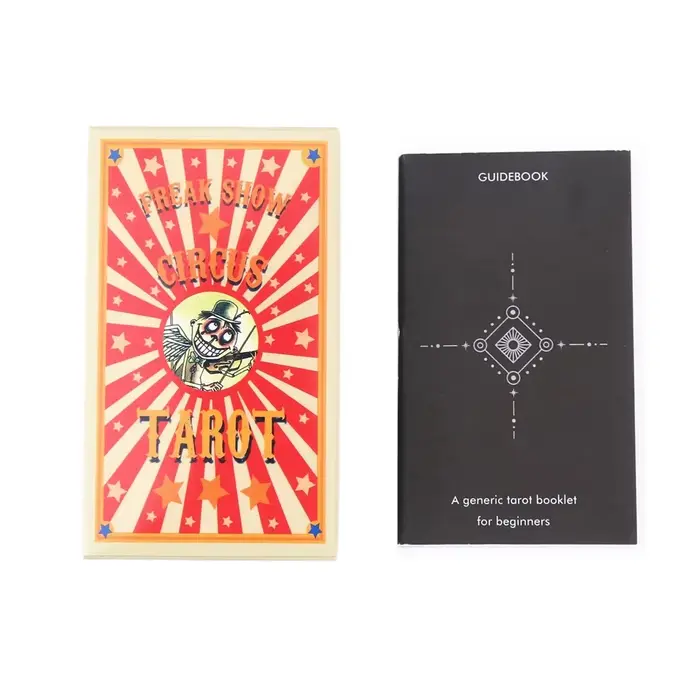 Freak Show Circus English Vision Tarot cartes jouer jeux 78 pièces jeu de société ensemble avec guid