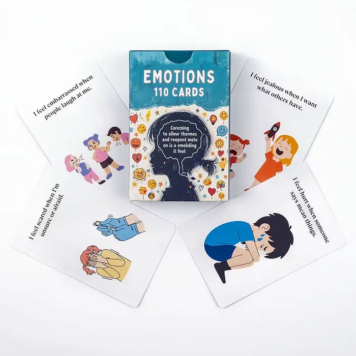 Cartes flash d'émotions pour enfants et adultes, 110 pièces, reconnaissance et Expression émotionnel
