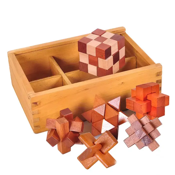 Luban Lock Puzzle Box pour adultes et enfants, casse-tête en bois, jouets d'amélioration du niveau I