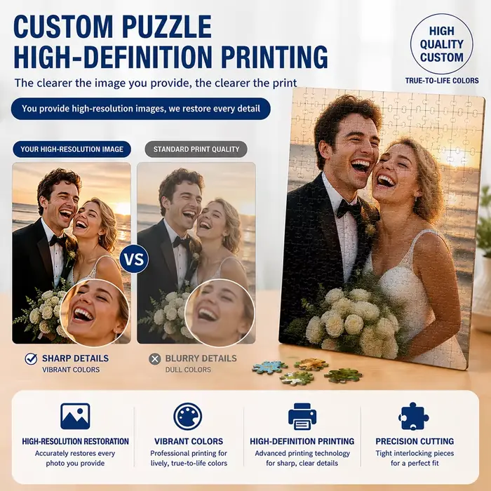 Puzzle personnalisé 35/300/500/1000 pièces avec photo, paysage, photo amusante, jouet de loisirs pour adultes, cadeau occasionnels spéciaux
