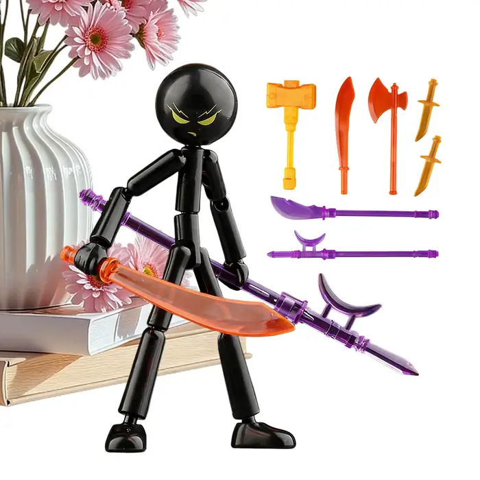 Kit de figurine articulée DIY StickMan avec armes et membres mobiles