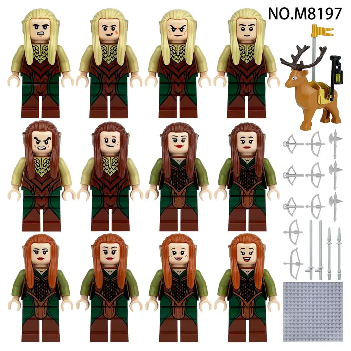 Elfe King Guoren 8197 enfants assemblés petit jouet cerf sika accessoires animaux
