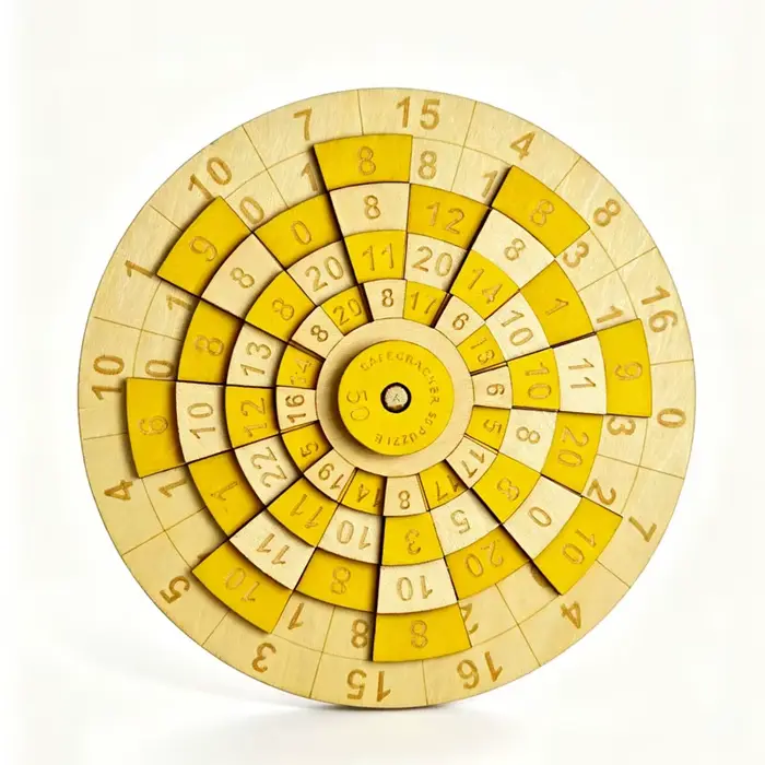 Puzzle Numérique Rotatif en Bois Montessori – Casse-têtes Mathématiques pour Enfants – Test IQ – Jouets Éducatifs – Idées Créatives