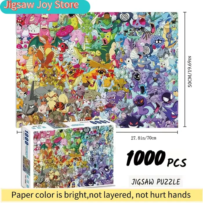 Puzzle pour adultes, une œuvre d'art pour adultes, un jeu familial Pokémon amusant et classique, aux