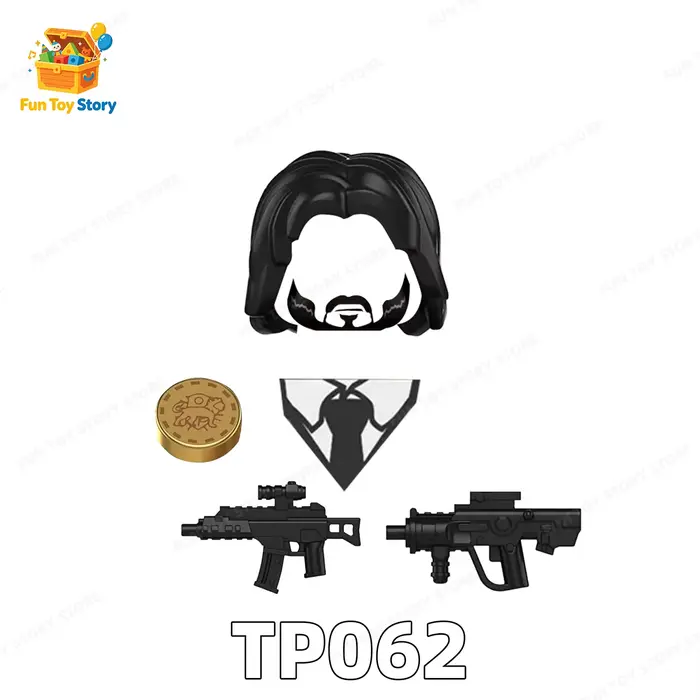 Blocs de construction TP058-TP062, puzzle à assembler Wick John Wick, cadeau pour les passionnés de 
