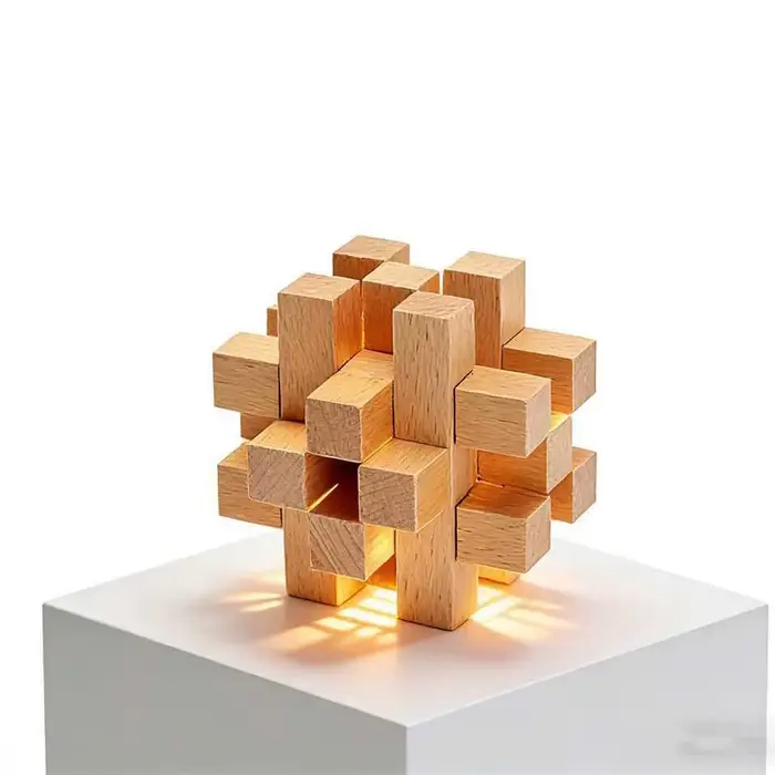 Cubes de logique Luban Lock pour enfants et adultes intelligents