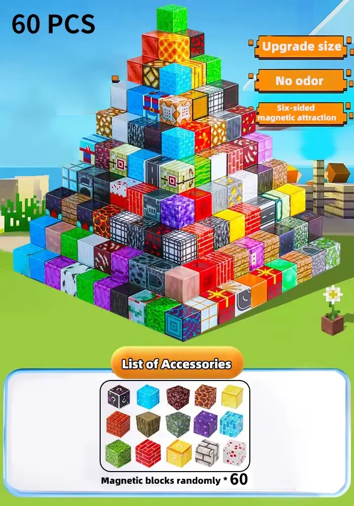 Poupées de construction magnétiques du monde, blocs de construction magnétiques, jouets magnétiques 