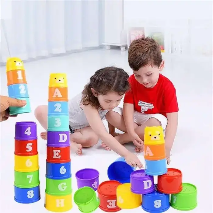 Jeu d'empilage tasse enfants jeu de société main vitesse compétition pli tasse avec chiffres lettres